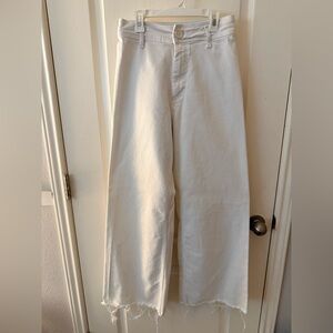 Zara White Wide-Leg Women's Jeans